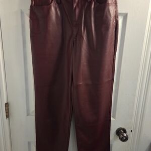 Madewell Burgundy Straight Leg Pants